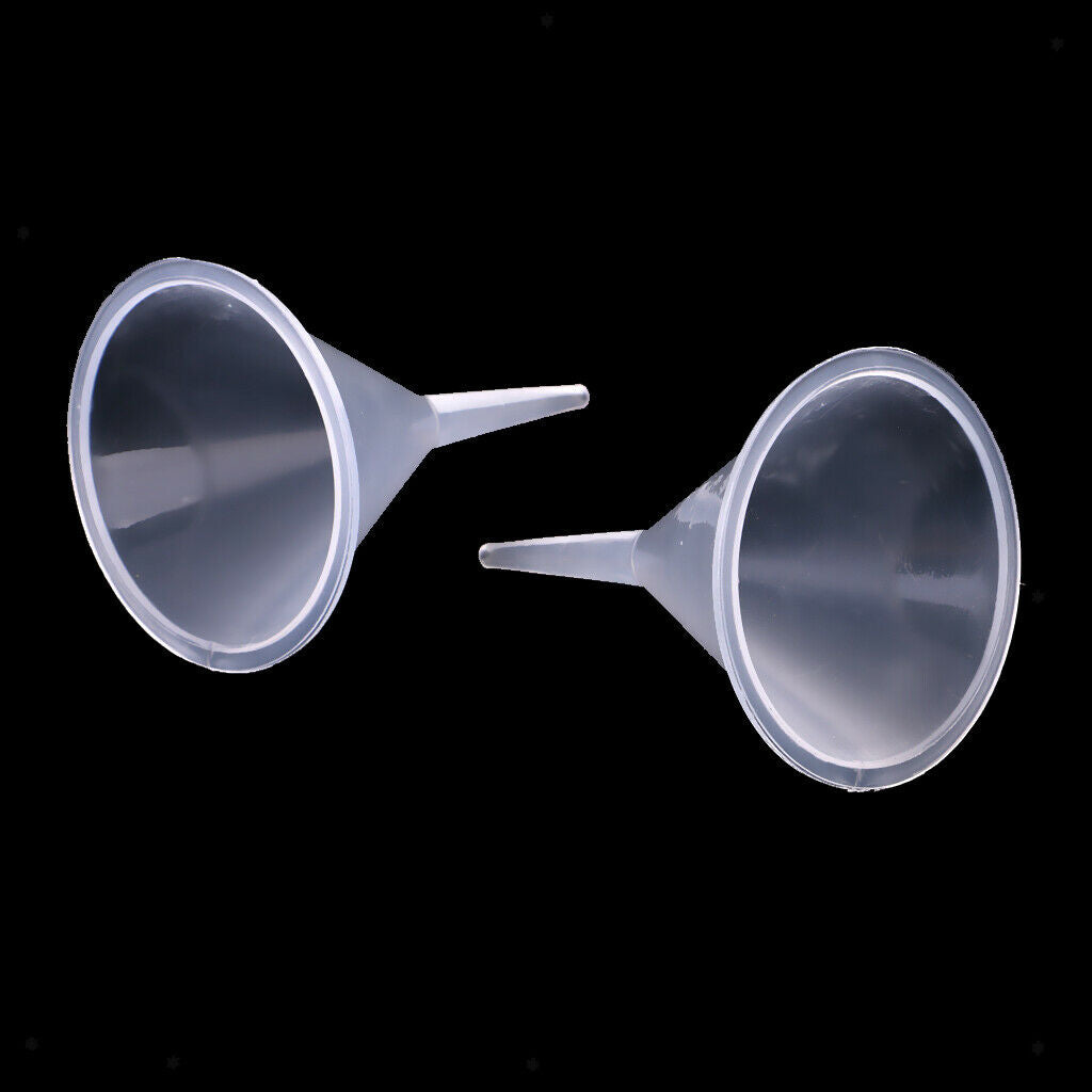 30PC Mini Funnels Dia. 3mm Filling Funnel Narrow Neck for Liquid Oil Plastic