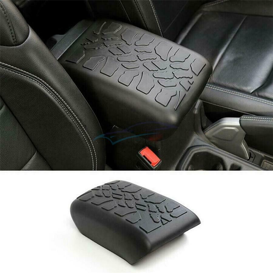 1PCS Car Center Console Armrest Cover Pad Black For Wrangler JL JT 2018-2020