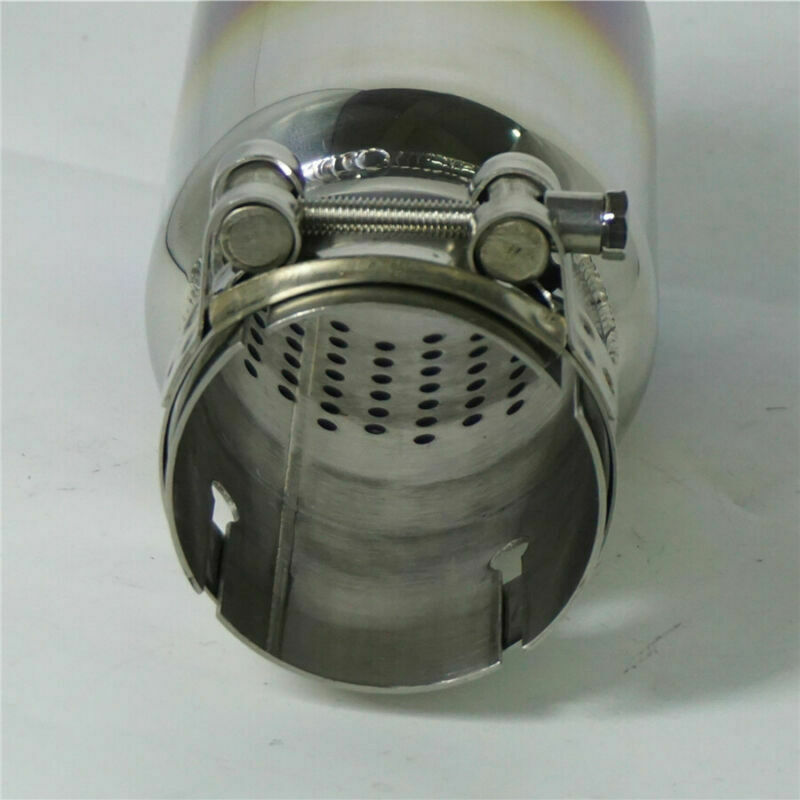 1PC 63MM In-80MM Out Universal Car Exhaust Pipe Muffler Stainless Steel material