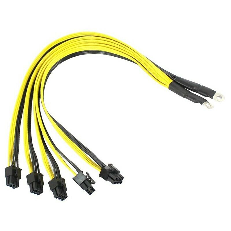 S7 S9 to 5X PCI-E PCIe 6Pin GPU  Card Splitter Power Cable for BTC Miner BitJ1I5