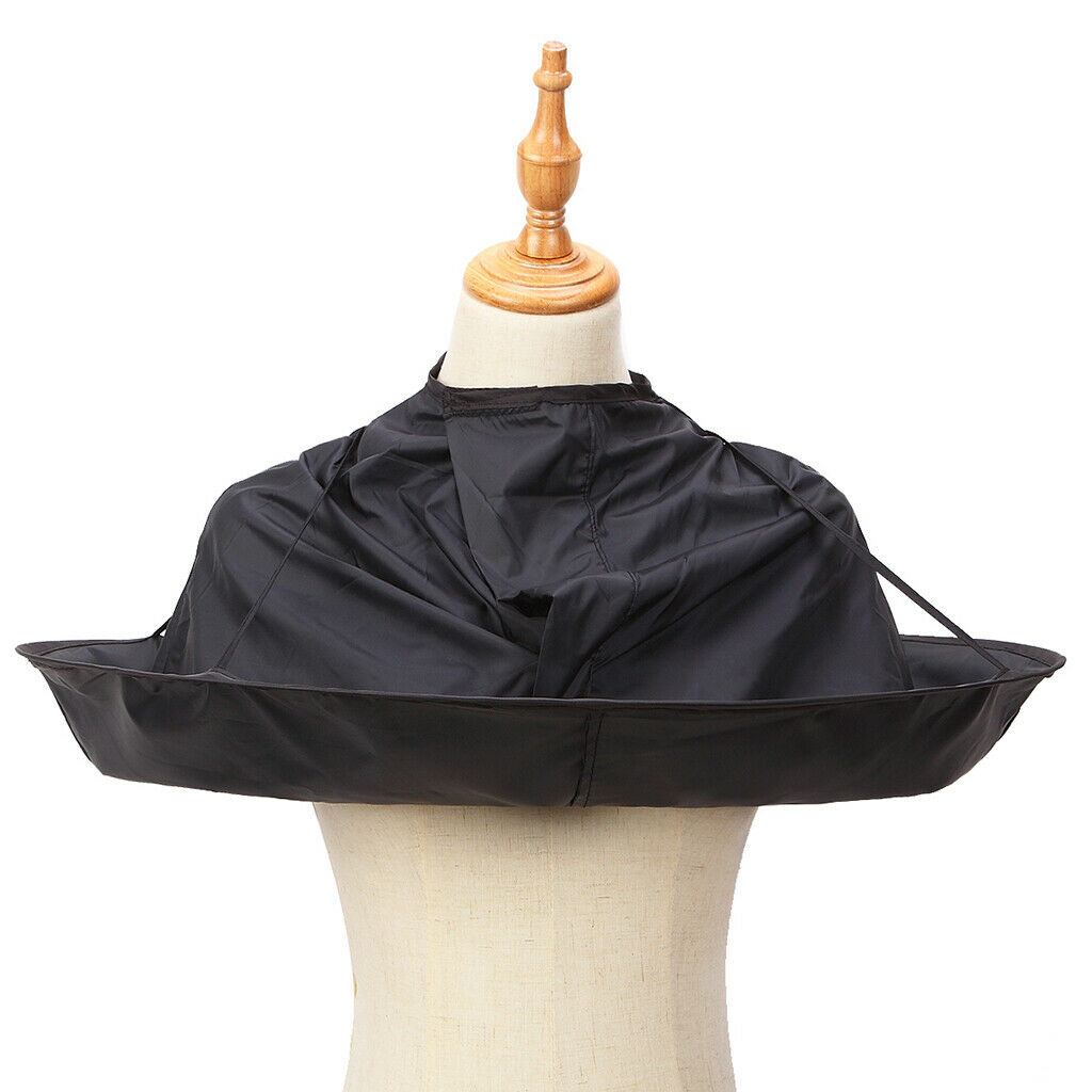 Professional DIY Hair Cutting Cape Umbrella Cloak Salon Barber Black 60cm