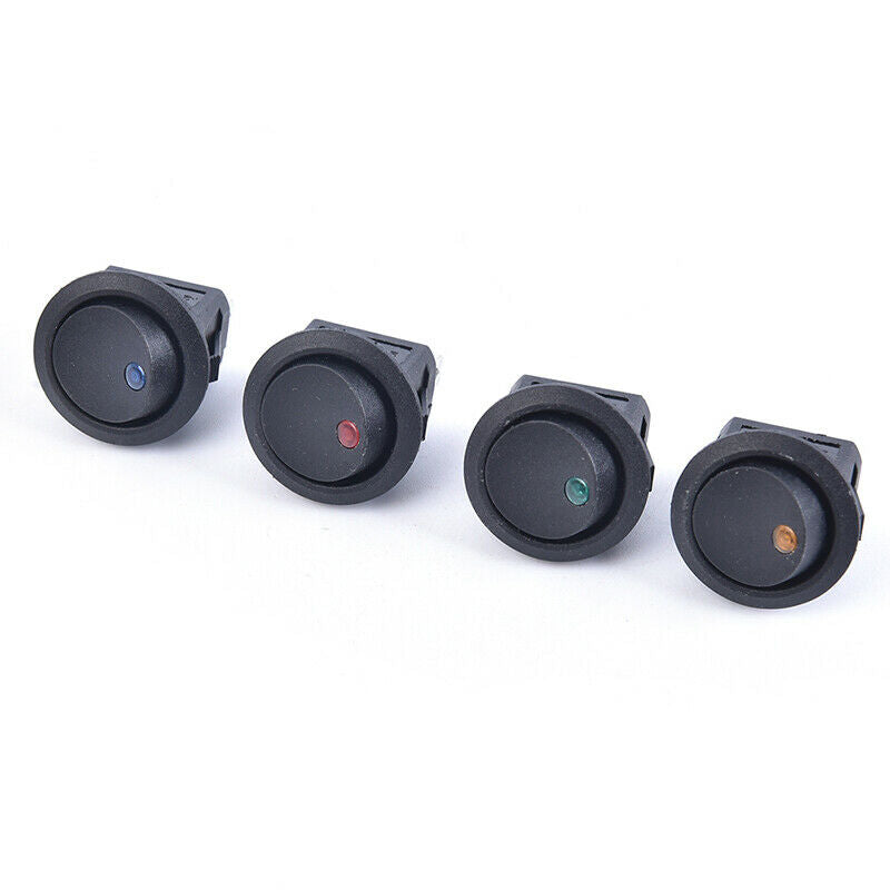 4Pcs 12V 20A Round Rocker Switch ON/Off LED Light Car Marine Boat Dot Tog.l8