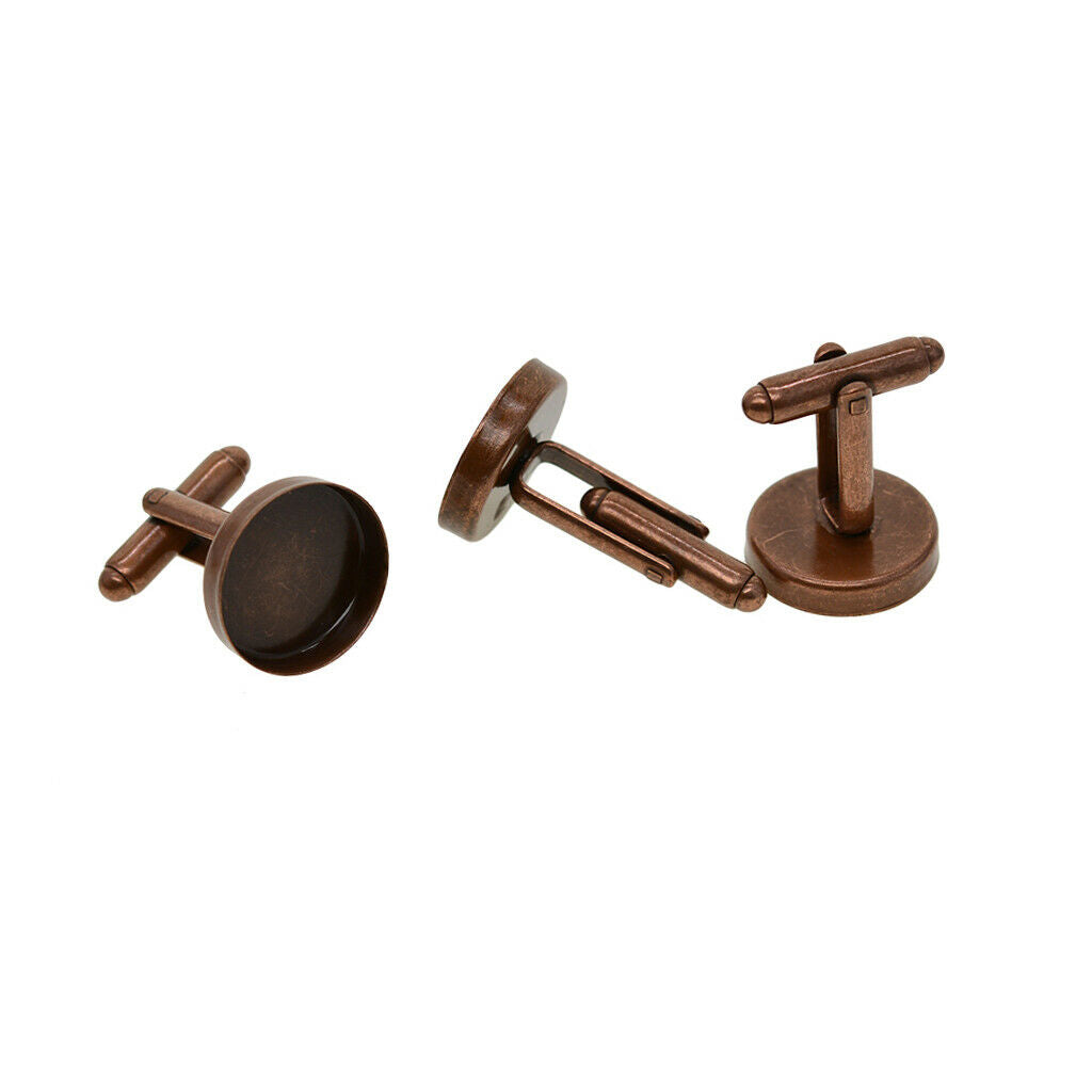 10 sets of cufflinks blanks trays settings Fits 16mm