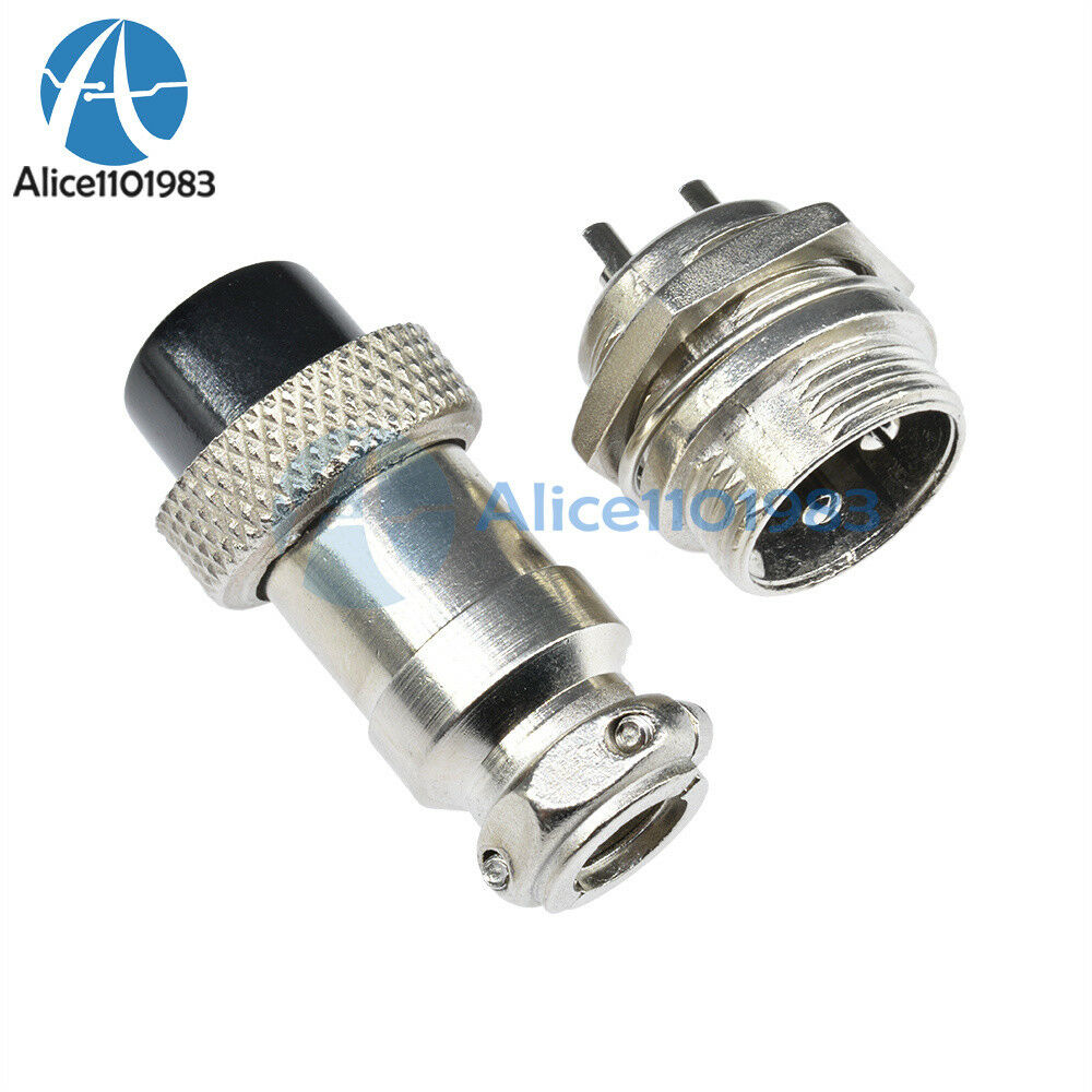 1Pair Aviation Plug 16mm GX16-3 3 Pin Male Female Panel Metal Wire Connector