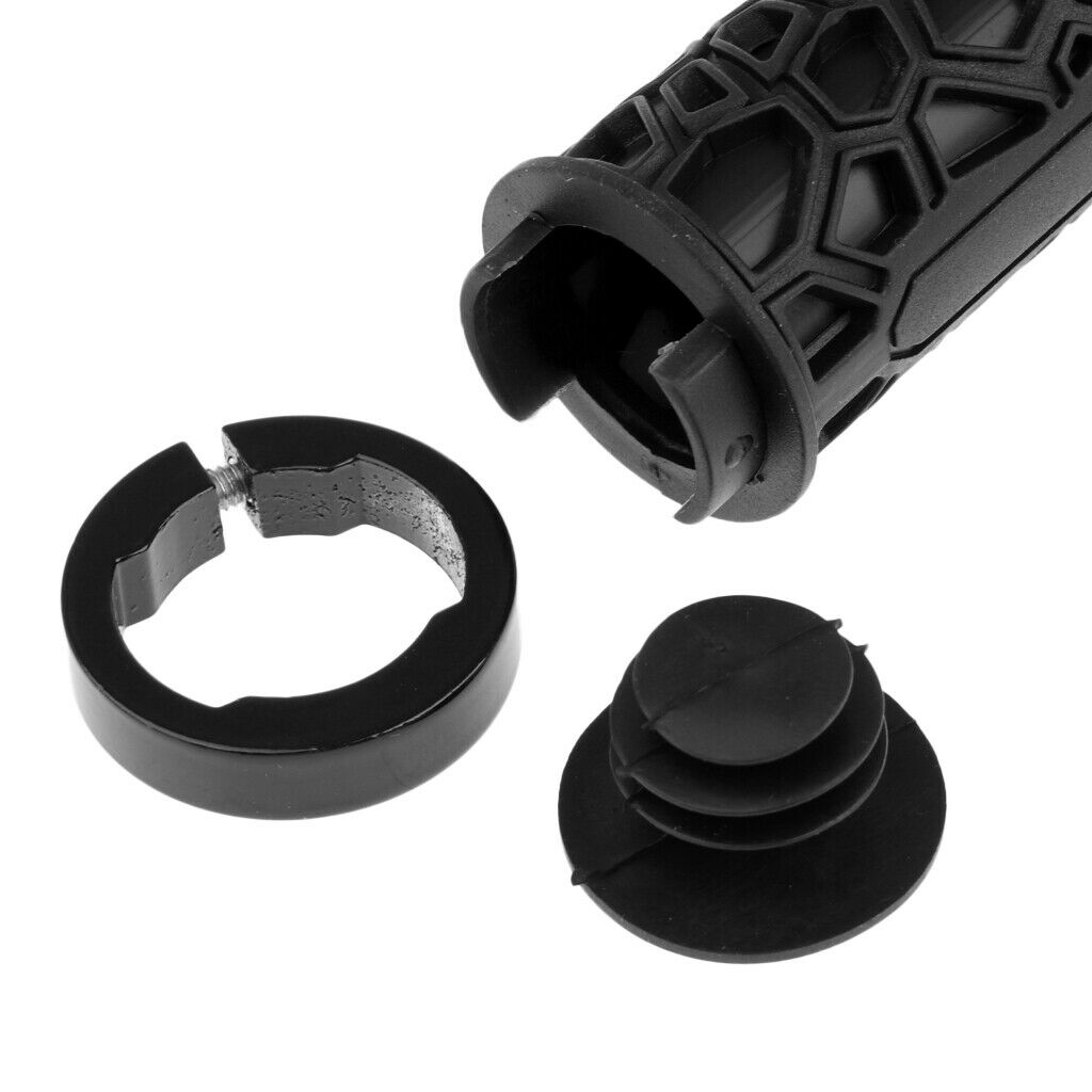 Bike MTB Bicycle Handlebar Fixed Gear Lock-on Rubber Anti-Slip Grips  Black