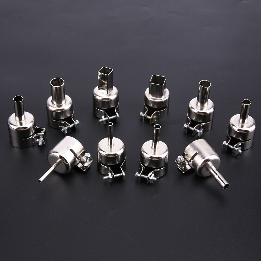 10Pcs Heat Gun Nozzles Solder Kit Set for 850 Hot Air Soldering Station C#P5