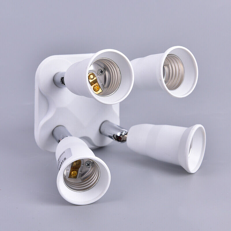 4 in 1 Light Socket Splitter Bases E27 Adapter Converter Holder for LED LampJDD