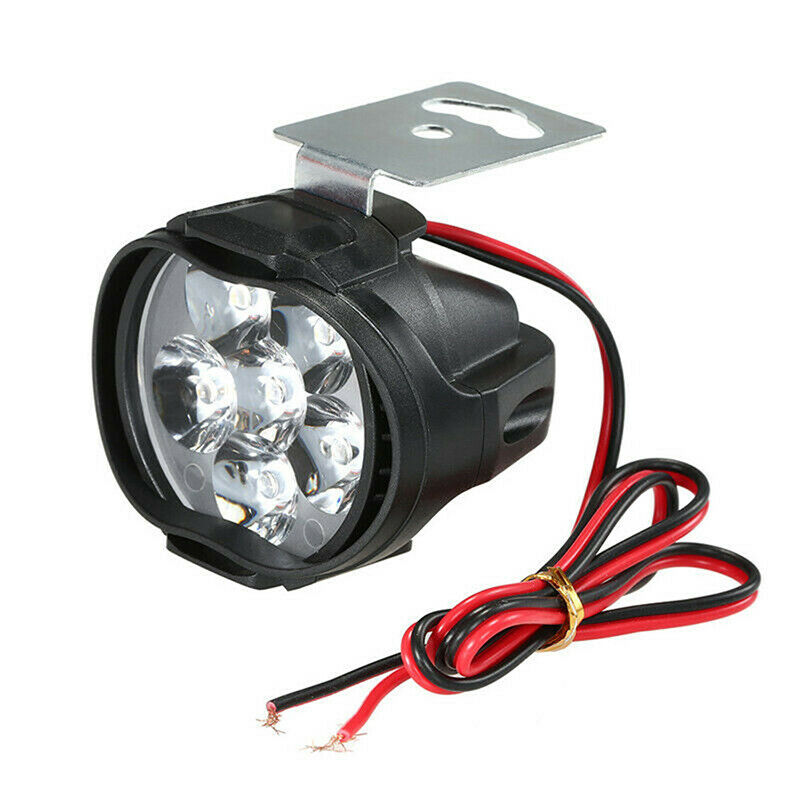 2Pcs 6LED White Motorcycle Headlight Spot Light DRL Driving Fog Lamp WaterpDD