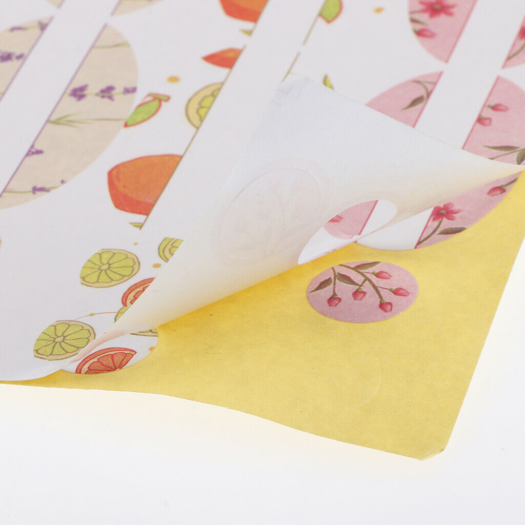 10 Sheets Of Kraft Sealing Tags Labels Stickers For Essential Oil Bottle