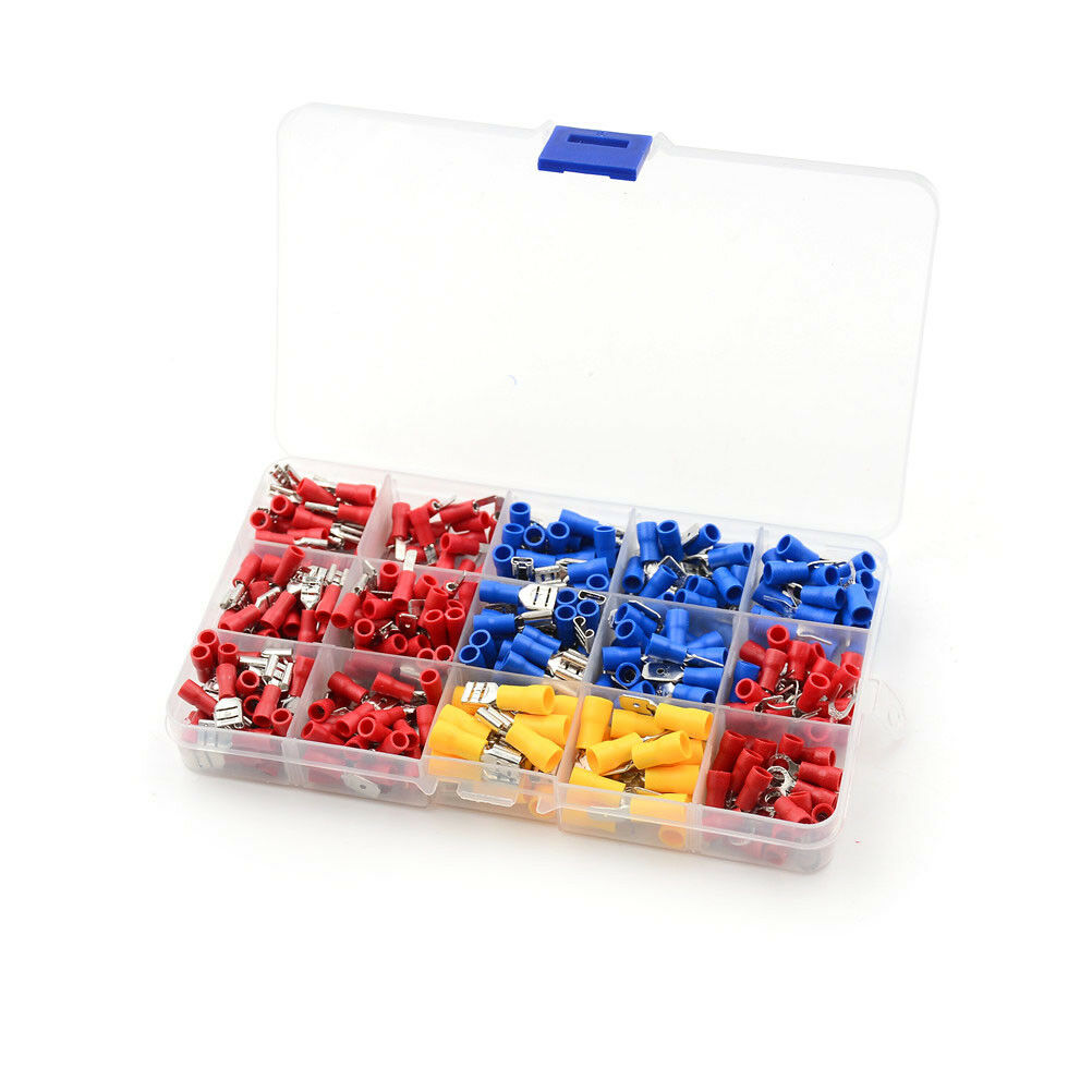 280Pcs/box Assorted Insulated Spade Crimp Terminal Electrical Wire ConnectDD