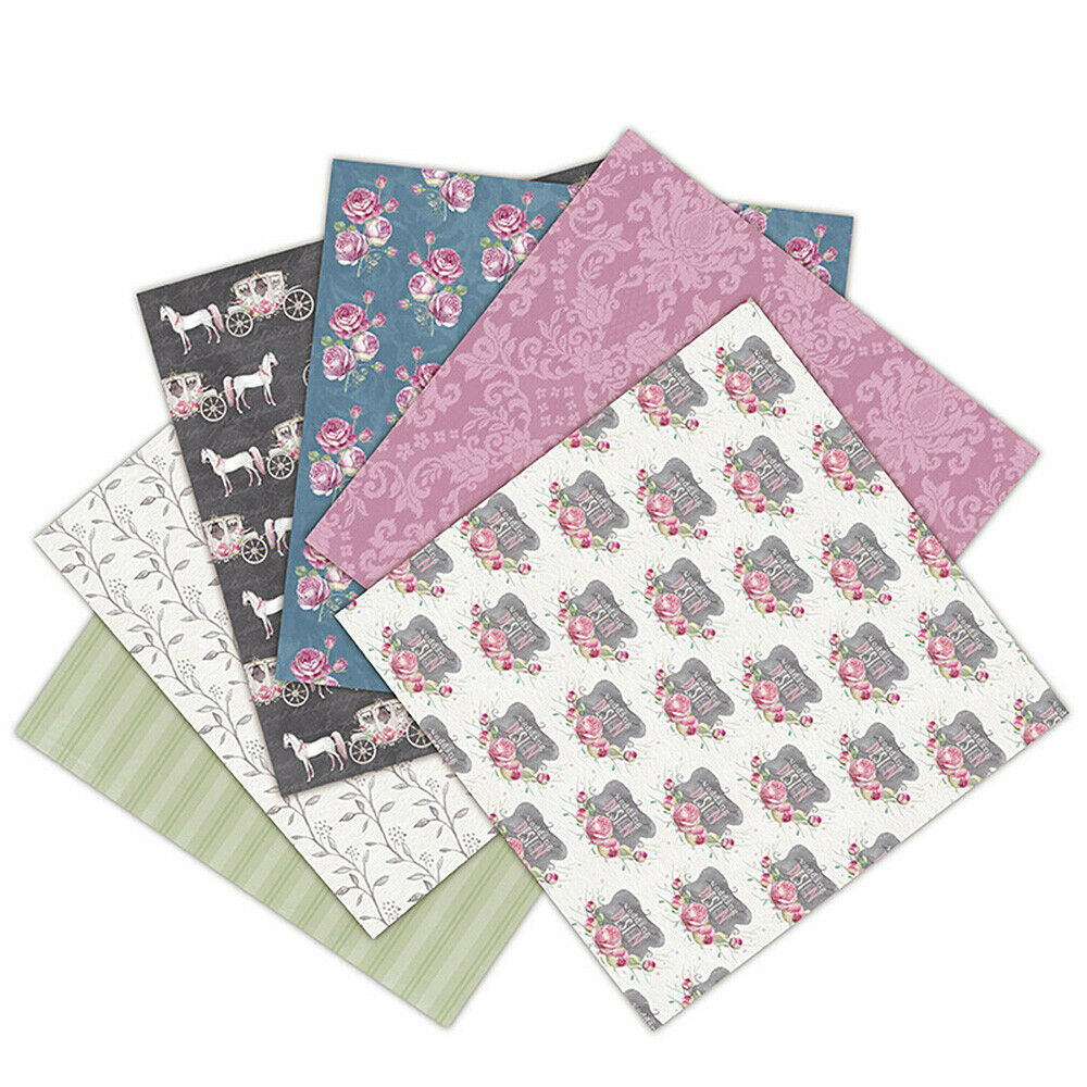 12X 6" Paper Pad Single Sided Scrapbooking Hand Account Card Making Journal DIY