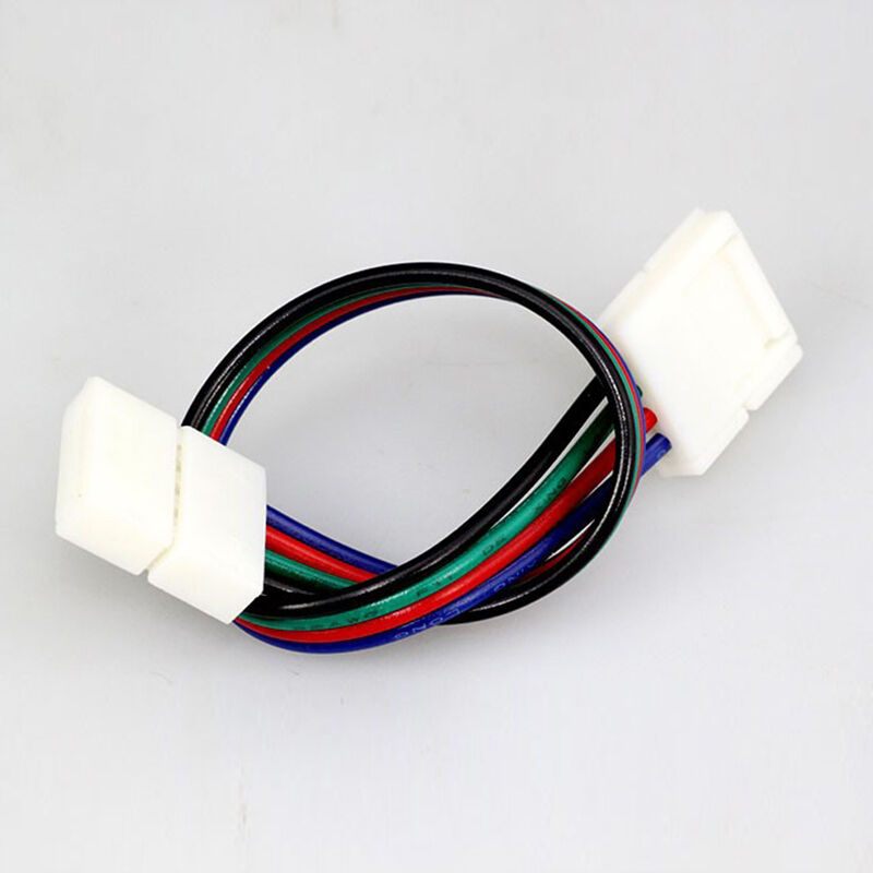 10X 4 PIN RGB LED STRIP LIGHT TO CONTROLLER CONNECTORS WIRE CABLE 10MM 5050   NL