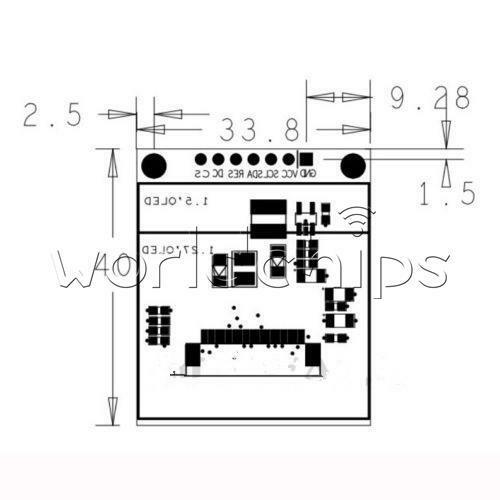 SSD1331 1.5'' inch SPI OLED Display 65536 Color LCD Module 128*128 for Arduino