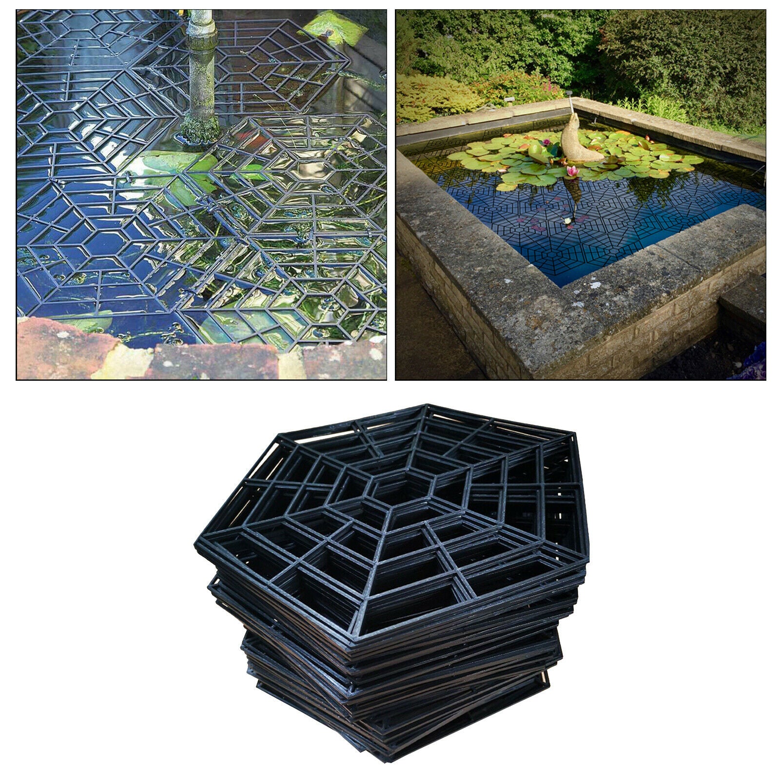 20/Set Plastic Fish Guard Grid Protective Guard Netting Pond Protector Cover