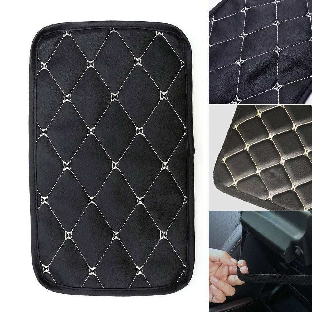 US Car Leather Armrest Pad Cover Auto Center Console Box Cushion Mat Accessory