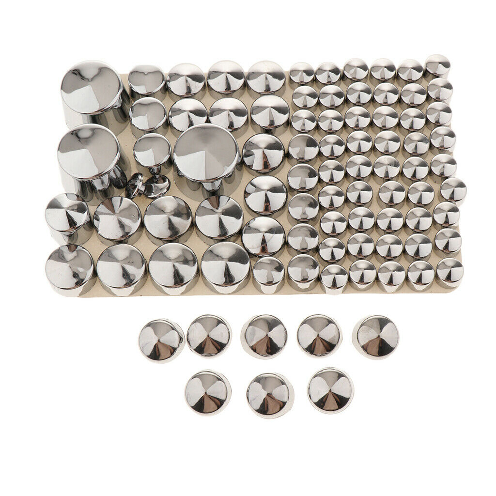 87x Motorcycle Chrome Abs Bolts Toppers Caps For  Softail Twin Cam