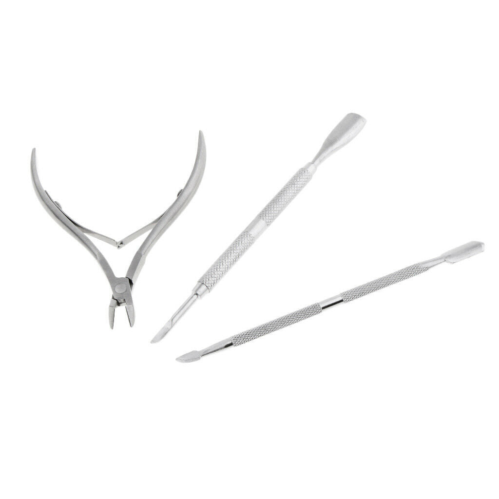 Cuticle Remover Nai Cuticle Spoon Pusher Remover Cutter Nipper Clipper Set