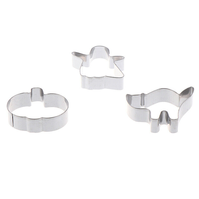 3pcs/set Halloween Cookie Cutter Set Biscuit Mold Party Suppli.l8