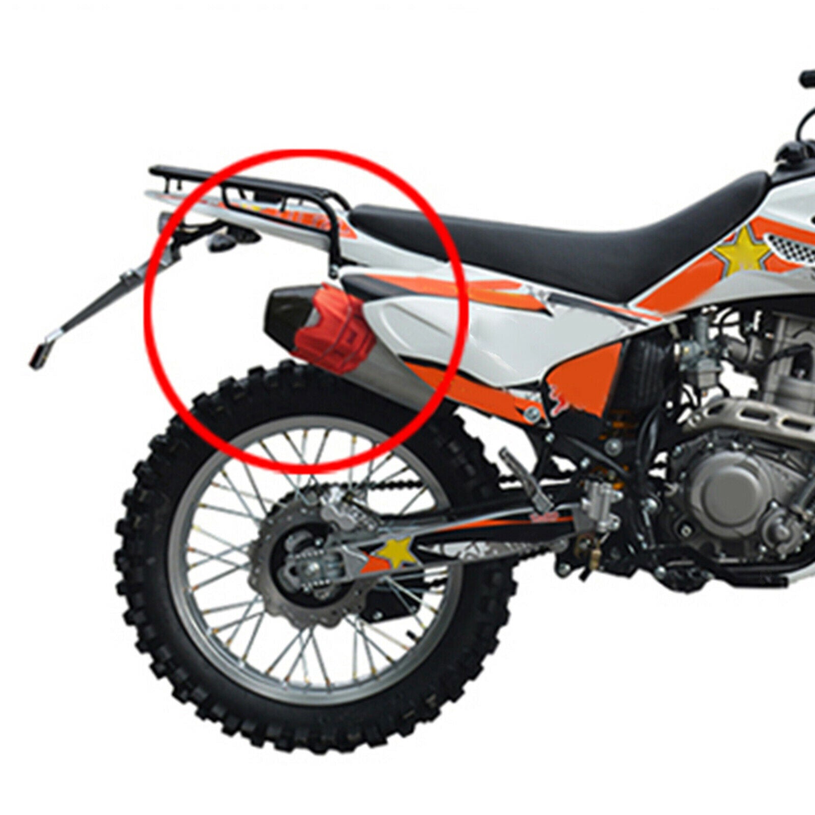 Motorcycle Exhaust Muffler Silencer Protector Exhasut System Motorcross Red