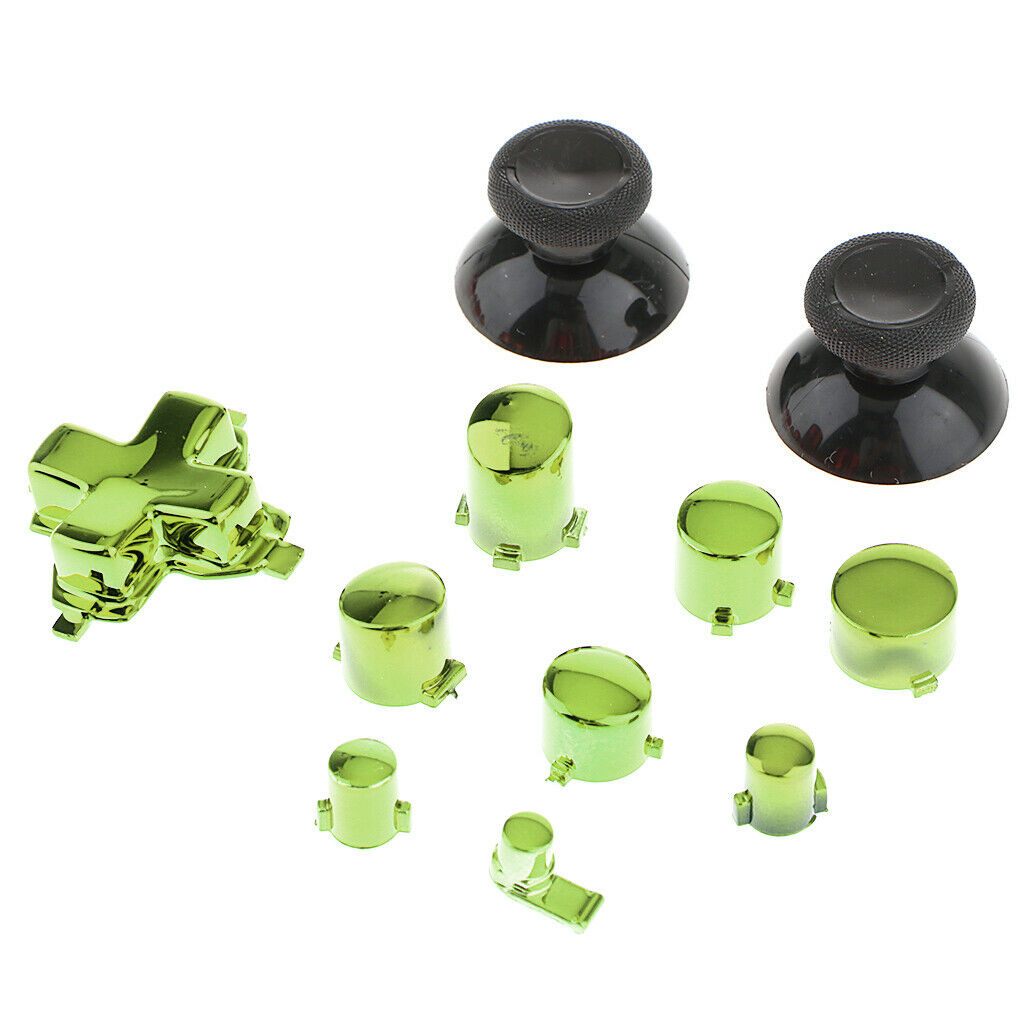 2Piece Full Button Set Bumper ABXY Mod Kit For   One S Controllers Chrome