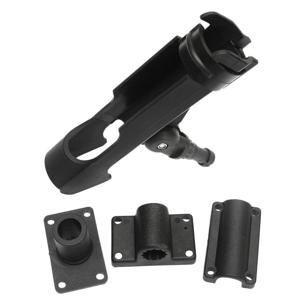 2Pcs Side Rail Rod Holder Rack Bracket For Kayak Canoe Yacht Fishing Tackle