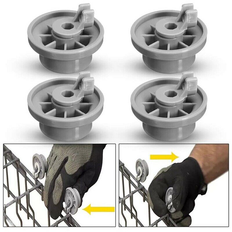 4 x Dishwasher Lower Basket Rail Wheels for  Neff & Siemens Grey 165314 Z4N2N2