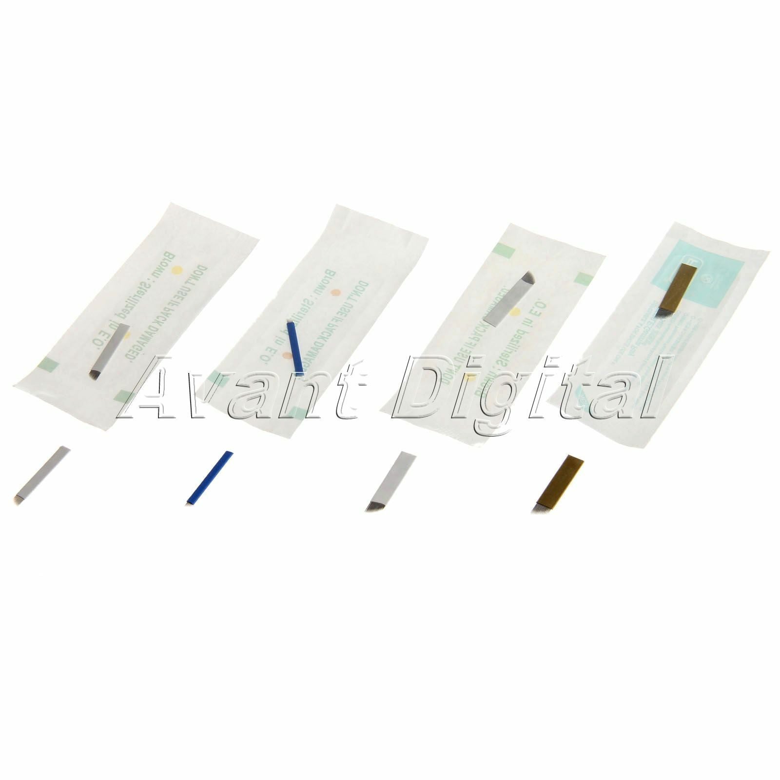 40Pcs Microblading Needles Blades  7/12/14/17pin Permanet Makeup Eyebrow Beauty