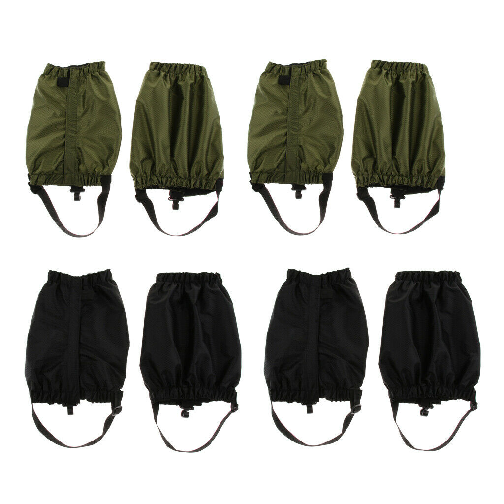 4 Pairs Leg Gaiters, Waterproof Anti-Tear Ankle Gaiters, Outdoor Hiking Walking