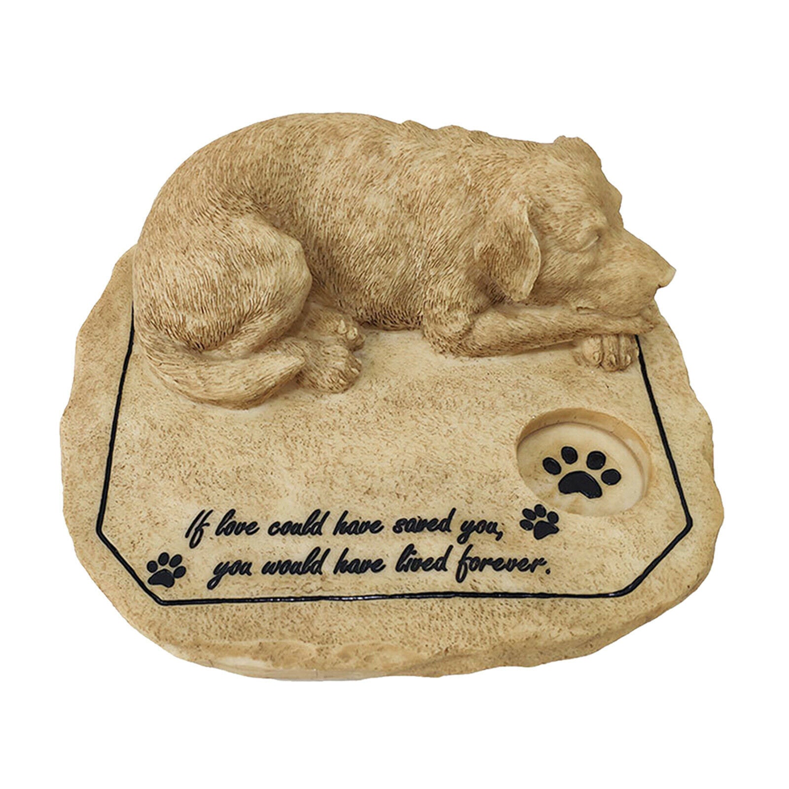 Dog Memorial Stone Weatherproof Pet Grave Marker Lawn Tombstone Gravestone
