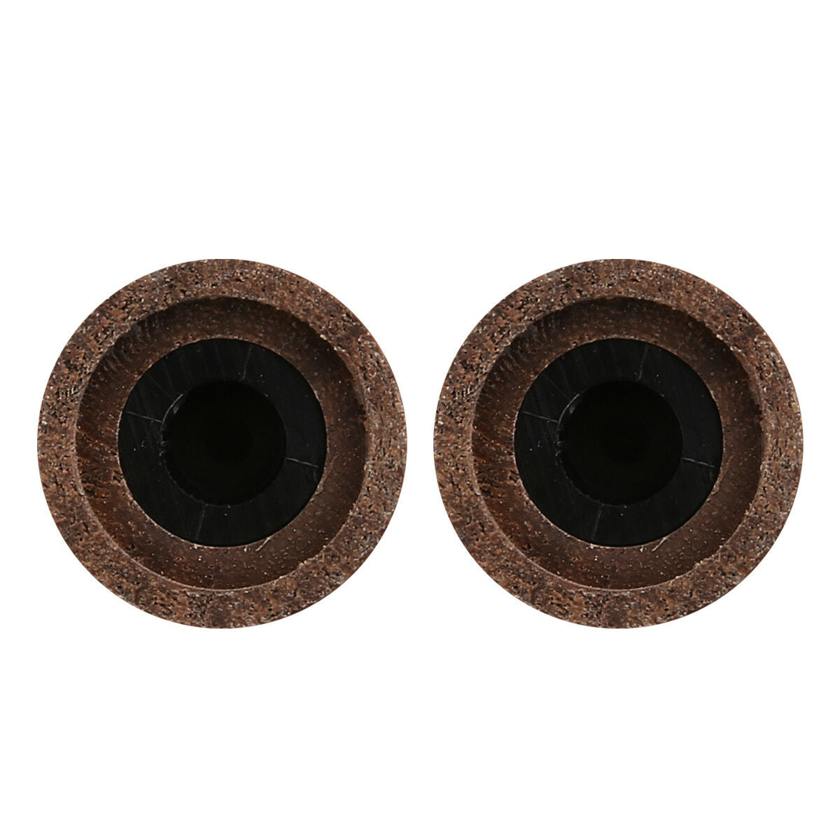 2x Walnut Wood Tele Style Flat Top Dome Knobs Guitar Bass Wood Barrel Knobs