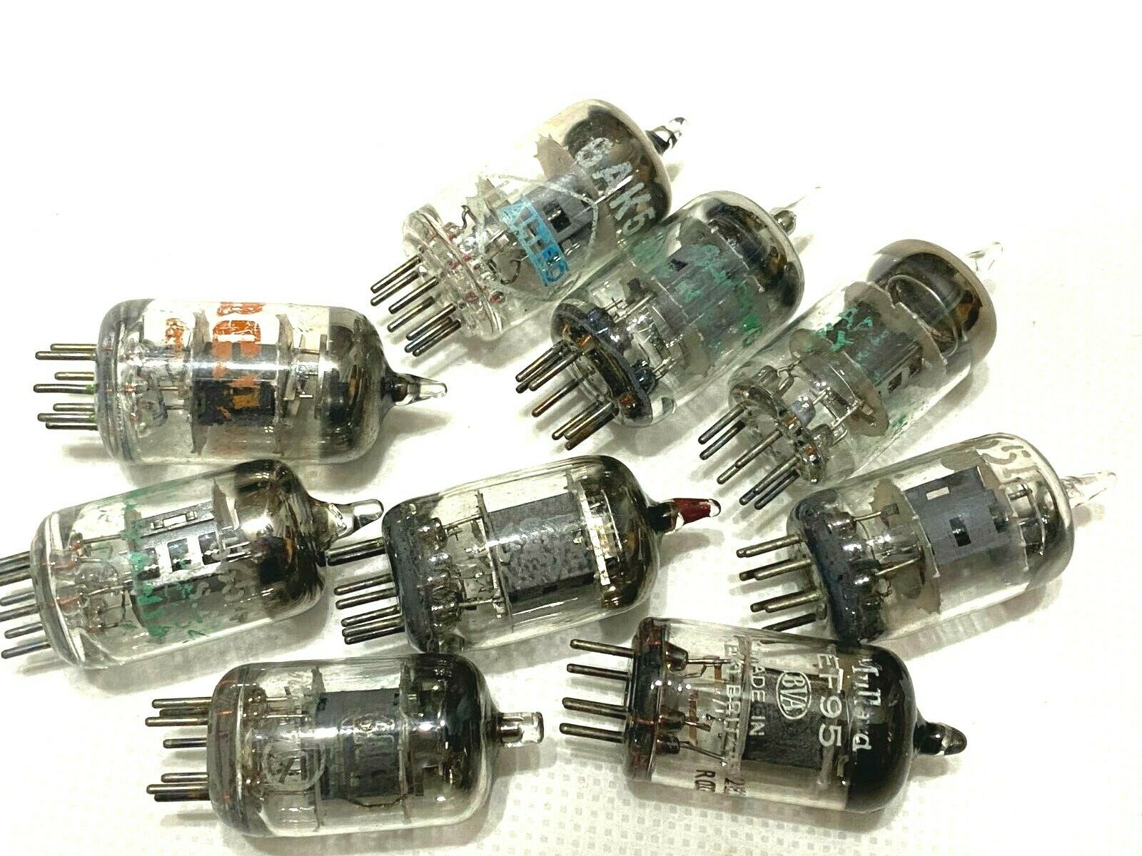 10pcs - 5654 / 6AK5 / 6096 / EF95 Mixed Brands (NO CHINESE) Vacuum tube