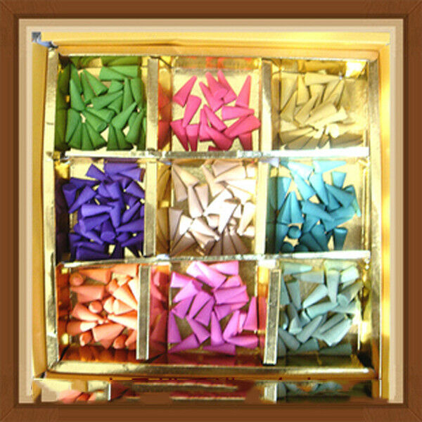 30x Dalily Colorful Fragrances Mix Scent Incense Cones Natural Plant Sour.l8