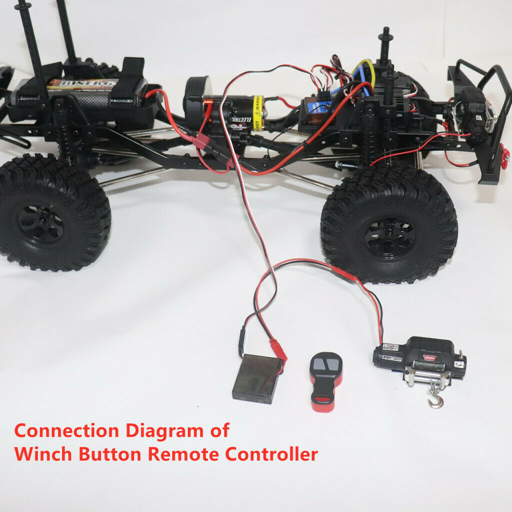 Wireless Remote RC Crawler Winch Wired Automatic Winch Control System and