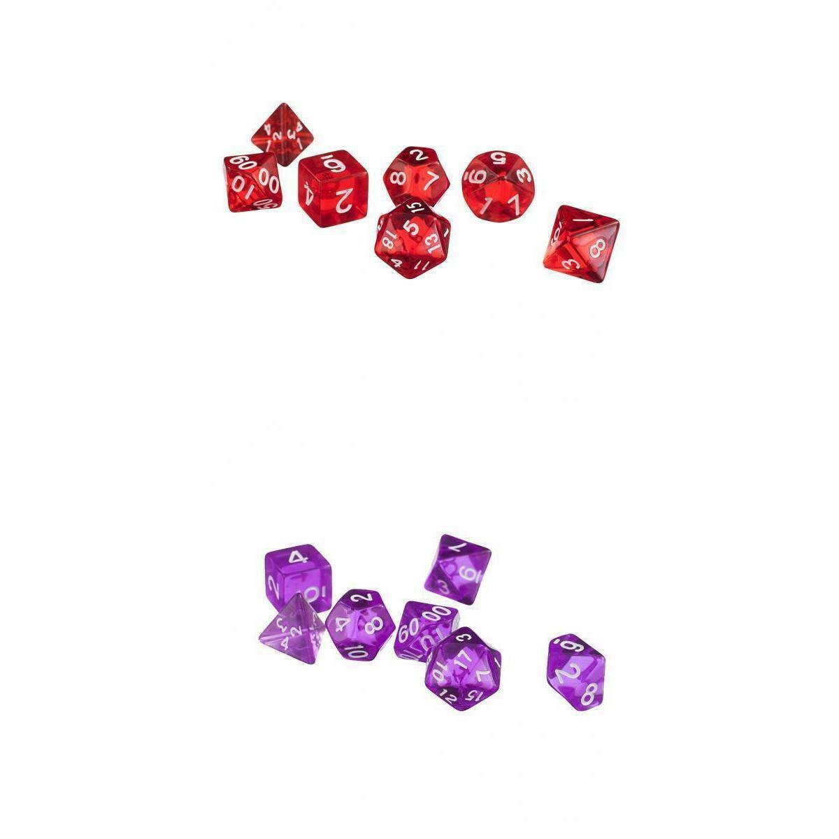 14pcs / Set Polyhedron Dice D4 D6 D8 D10 D12 D20 D20 for D&D RPG Red