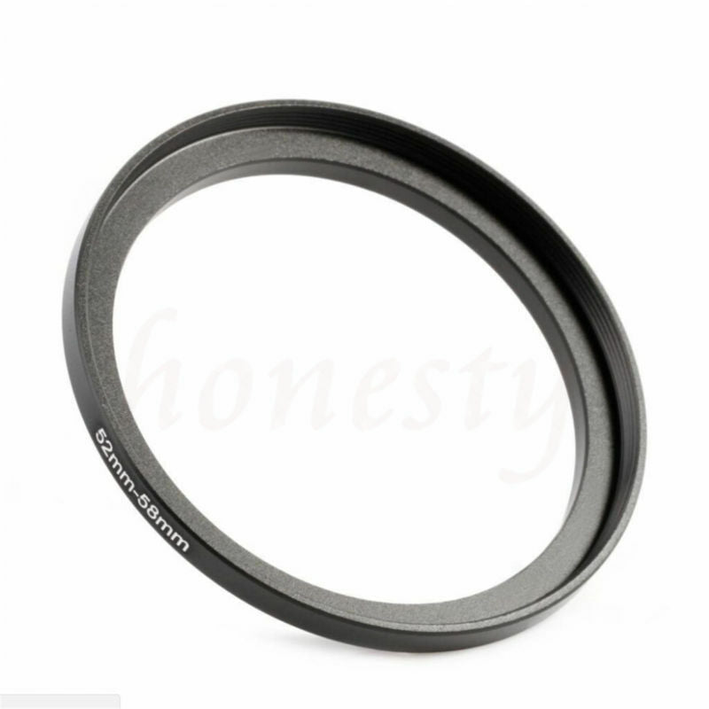 2pcs 52-58mm Step-Up Metal Adapter Filter Ring /52mm Lens to 58mm Accessory