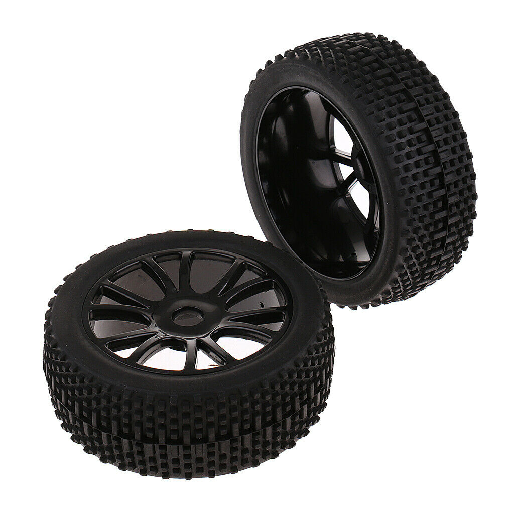 4Pieces 1/8 RC Car Tires Wheel Rims Hex for HSP HPI RC Truck Car Parts
