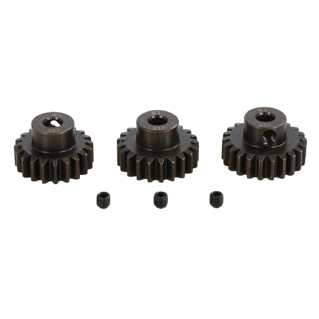 3pcs M1 20-22T Pinion Motor Gears For 1: 8 RC Buggy Car Monster Truck