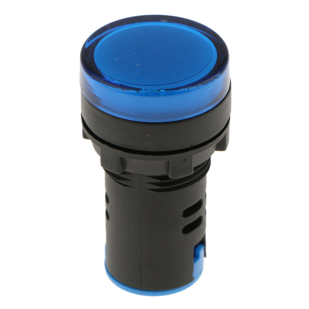 12V LED Indicator Signal Control Indicator Light Control Panel 22mm Blue