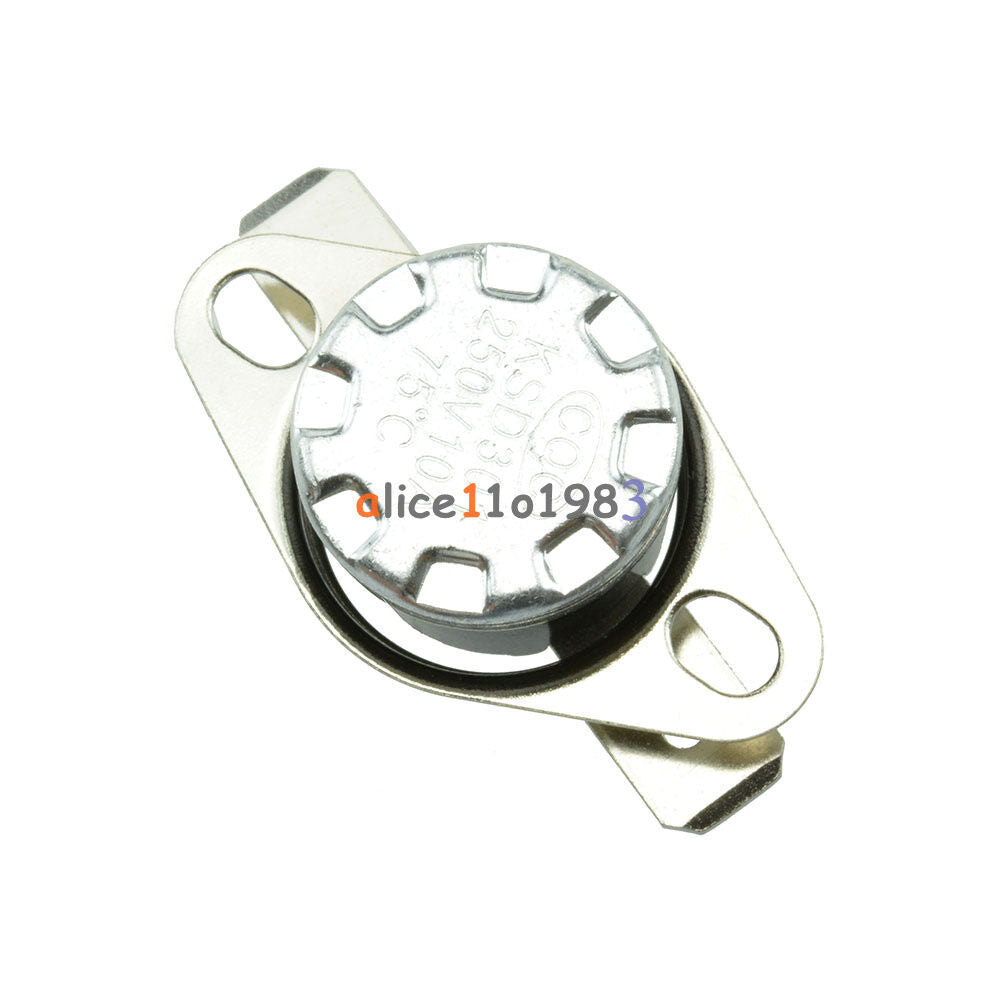 3PCS KSD301 75°C / 167°F Degree Celsius N.C.Temperature Switch Thermostat