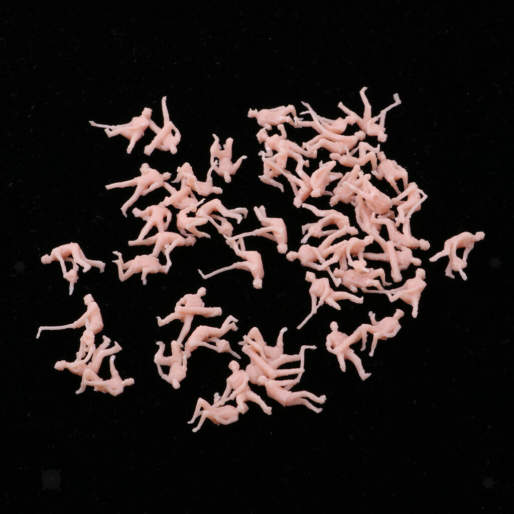 48/set People Figures Train Railways Landscape Dioramas Decor 1:87 HO Scale