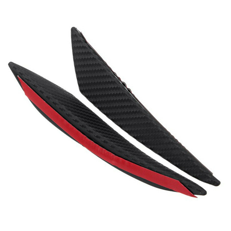 6Pcs Carbon Fiber Look Car Front Bumper Fins Spoiler Wing Lip Splitter Universal