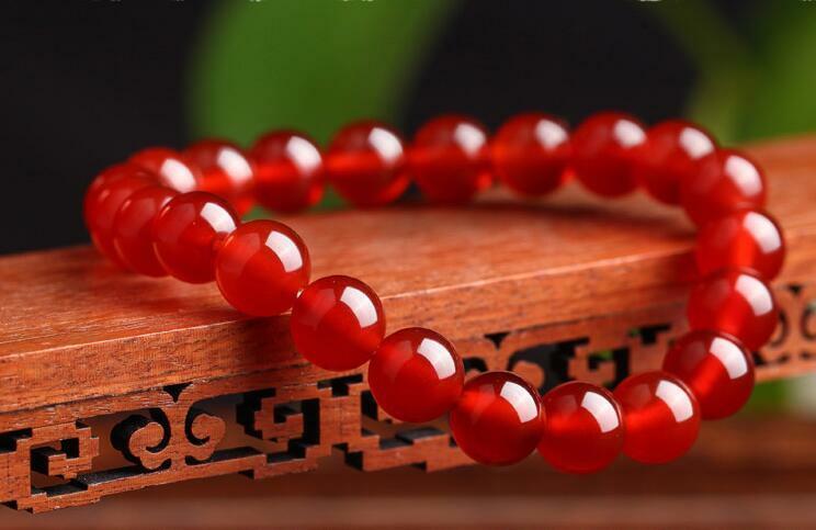 Beautiful AAA natural onyx stones circular elastic beads bracelet 10 mm 7.5"