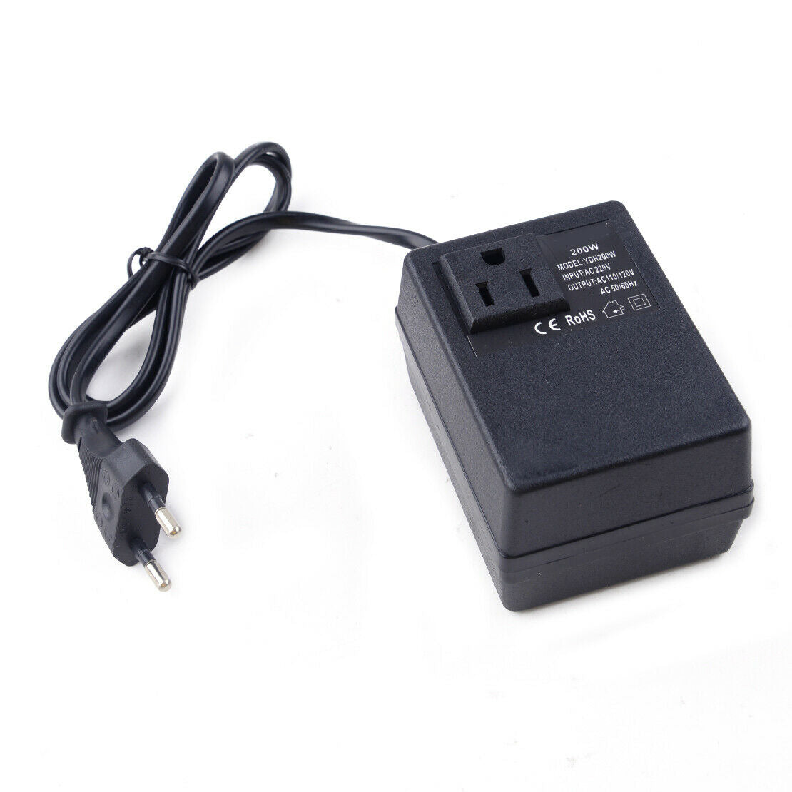 200W Voltage Converter Transfit former AC 220V To 110V Power EU Adapter Black as