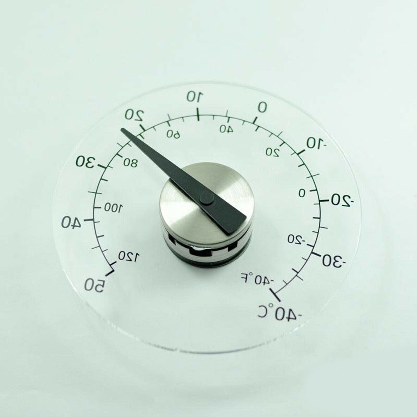 Clear Stick On Window Thermometer Round Waterproof for Wall Garden Home