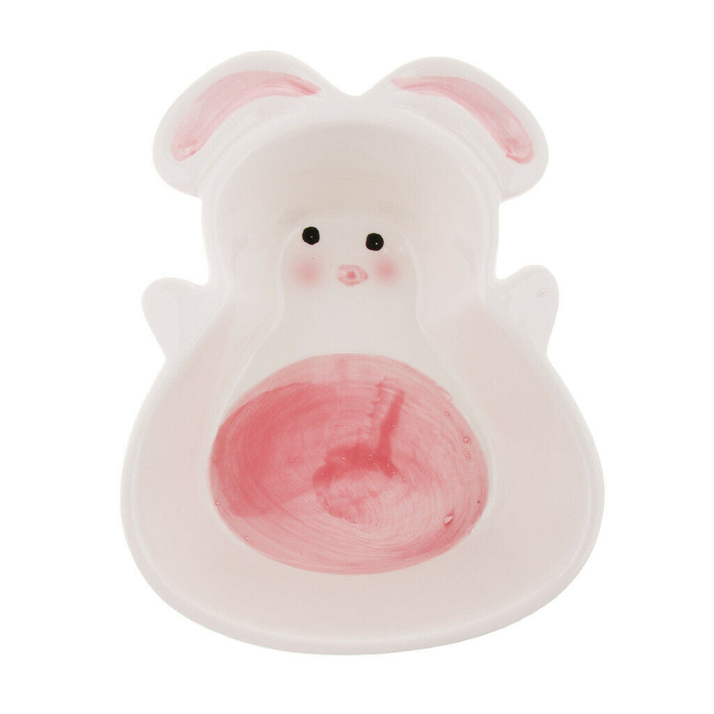 2 Pcs Hamster Bowl Ceramic Prevent Tipping Moving and Bite-resistant Food Dish