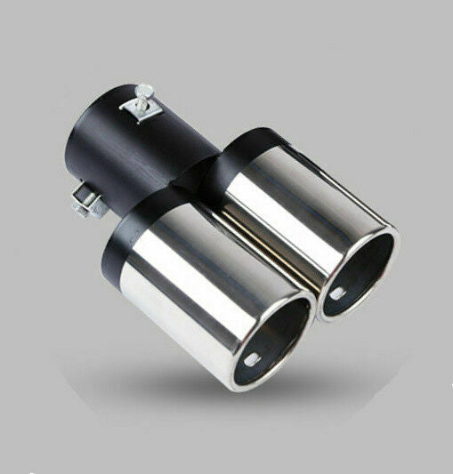 Chrome Stainless Steel Auto Car Exhaust Pipe Muffler Tip Tails Y-Pipe Dual Pipes