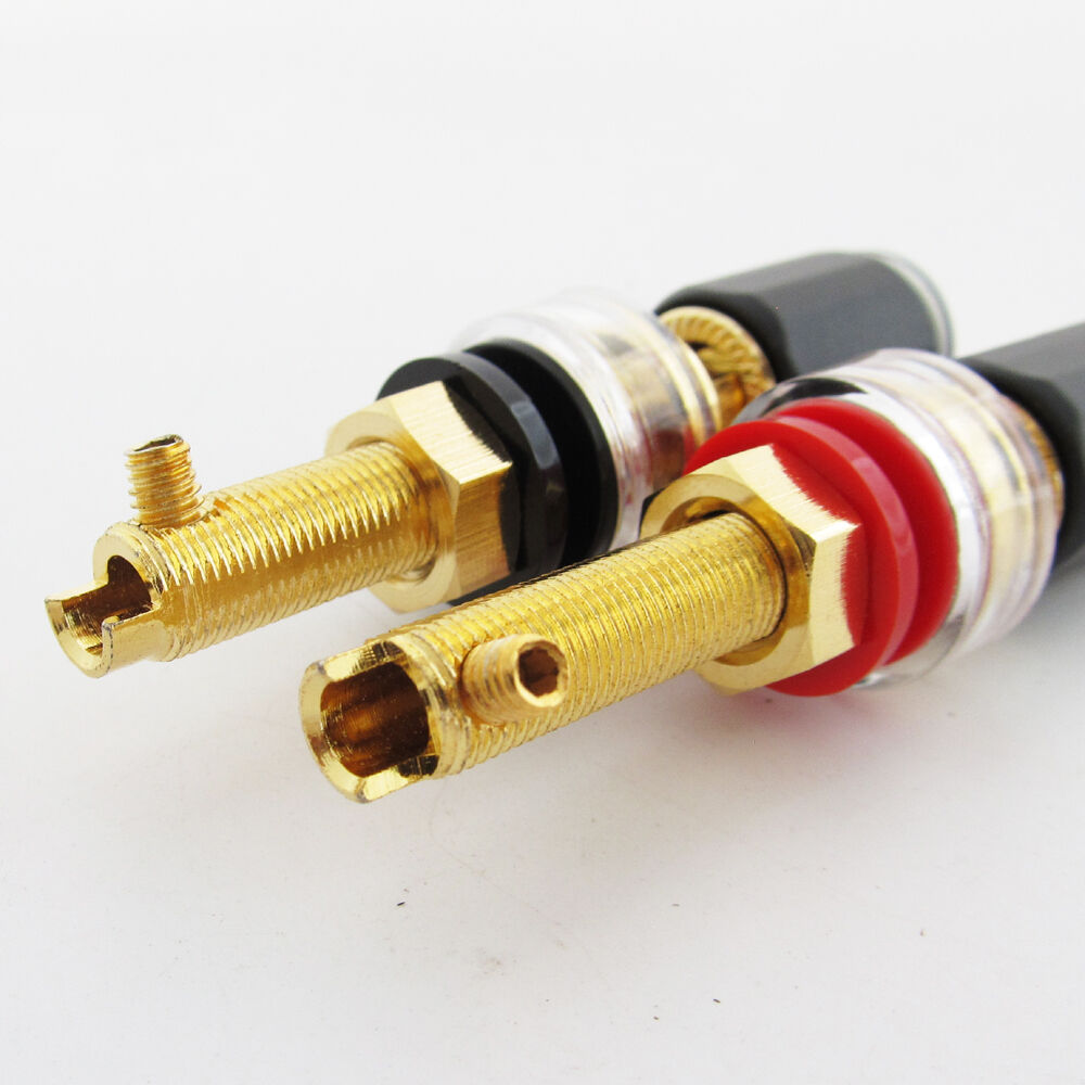 4pcs High Quality Pure Copper HiFi Amplifier Speaker Terminal Binding Post 65mm