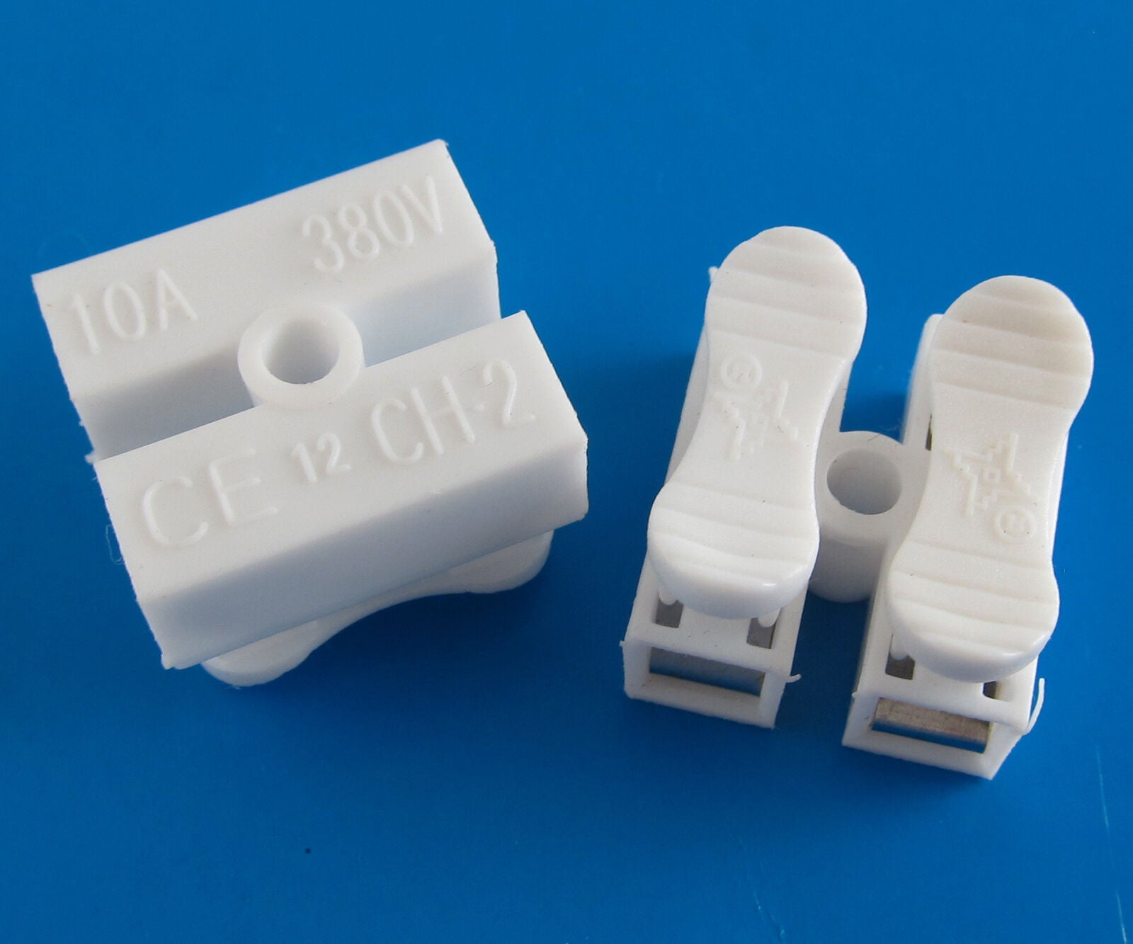 5x Fast Connection Wire 2 Position Barrier Terminal Strip Blocks 10A Free Screw