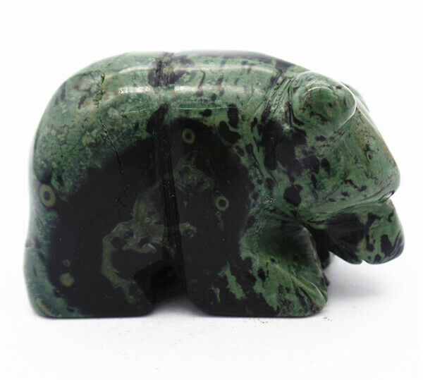 48x31x23mm Natural Kambaba Jasper Carved Bear Decoration Statue Decor HH7731