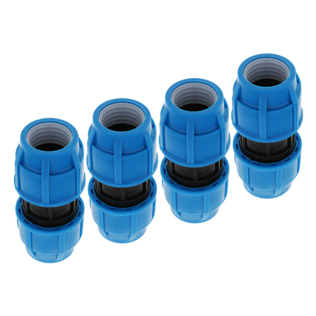 4pcs Water Tube Fittings Straight Union Coupler Irrigation Tube Fittings